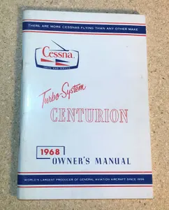 1968 Cessna T 210H Centurion Turbo owners manual information pilots handbook